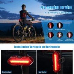 Lampe vélo avant 2 en 1 avec klaxon 10