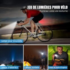 Lampe vélo avant 2 en 1 avec klaxon 13