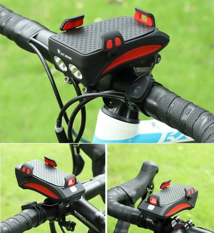 Support Téléphone Vélo/Moto En Silicone - Rotation 360° - Universel 4.5-7.0" - Anti-Dérapant