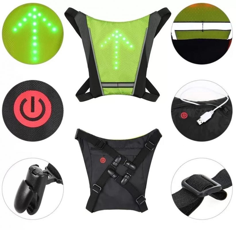 Gilet de sécurité réfléchissant avec LED signaux Gilet de sécurité