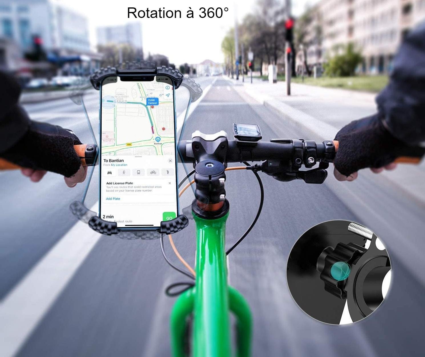 Support de téléphone velo anti-chute 46