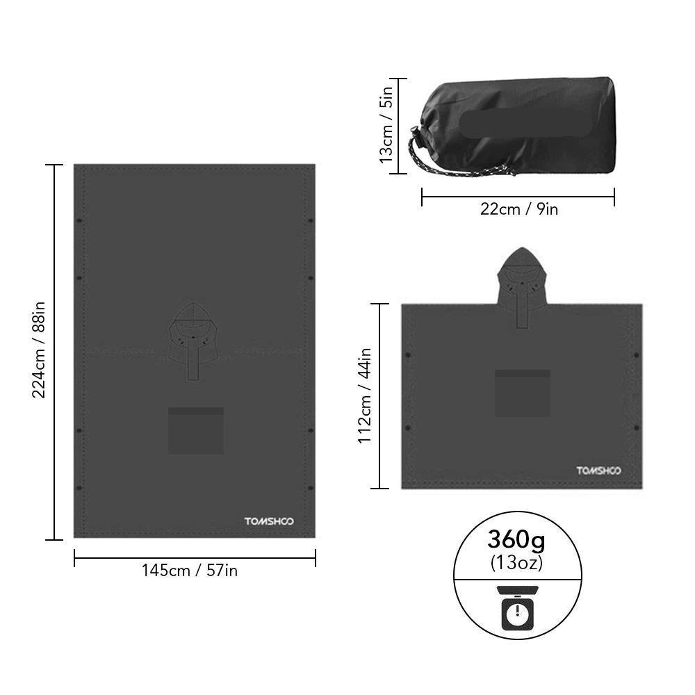Poncho pluie Noir 3