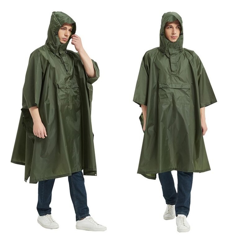 Poncho pluie vert 12