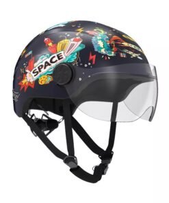 Child bike helmet with visor for boys and girls 2 to 10 years