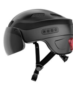 Smart helmet with bluetooth and led camera for bike and scooter - Black, L (58-62cm)