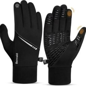 Gants vélo hiver imperméables avec réflécteur