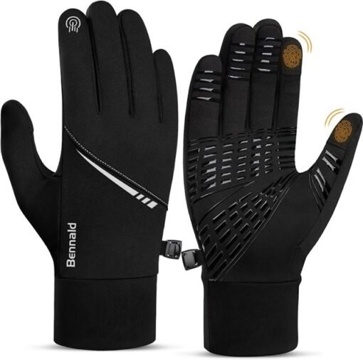 Gants hiver impermable tactile noir