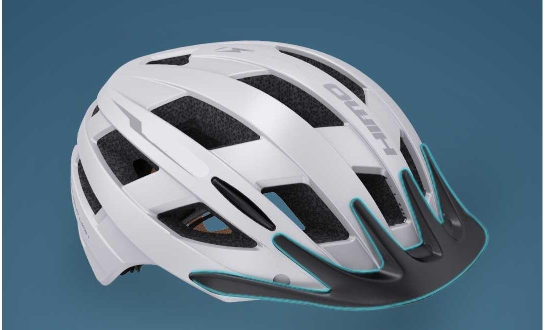 Lightweight, ventilated bicycle helmet with visor for men and women