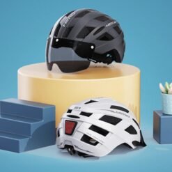 Bike helmet with visor and LED 13 Bike helmet with visor and LED 12