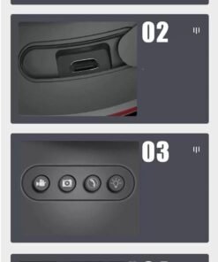 Casque connecté vélo ou trottinette visière avec caméra bluetooth et led