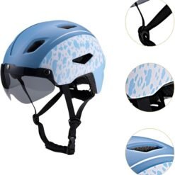 Casque vélo enfant avec visière pour garçon et fille de 4 à 10 ans