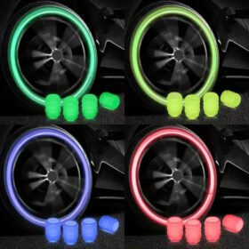 Bouchons de Valve Lumineux Haute Visibilité (Pack de 4)