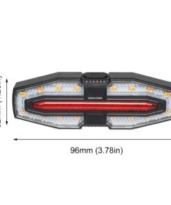 Feu arrière de vélo avec clignotants et télécommande sans fil