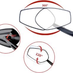 Rétroviseur de vélo haute définition avec bras allongé et surface panoramique