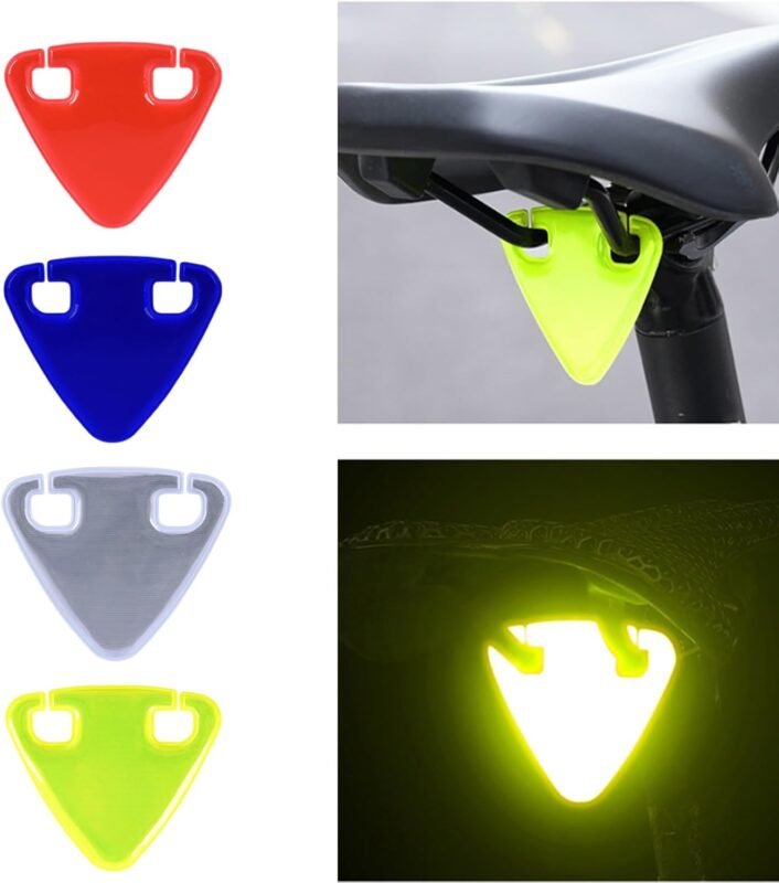 Lot De 8 Réflecteurs Ovales Pour Vélo – Multicolores, 7,2 X 3,6 Cm, Pour Route, VTT Et Enfants