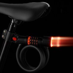 Antivol Vélo Intelligent avec Feu Arrière LED et Code 5 Chiffres