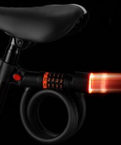 Antivol Vélo Intelligent avec Feu Arrière LED et Code 5 Chiffres