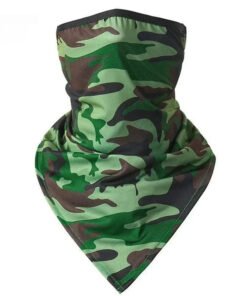 Tour de cou de sport motif camouflage vert avec design ergonomique.