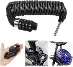 Mini Antivol de Casque à Câble Extensible