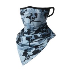 Tour de cou de sport motif camouflage bleu et gris avec design ergonomique