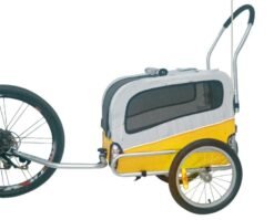 Remorque Vélo et Poussette pour Chien en Aluminium Pliable