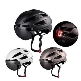Casque de Vélo XL avec Visière Magnétique et Éclairage Arrière