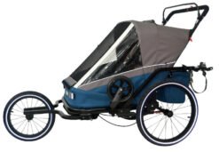 Remorque Vélo Enfant 3-en-1 avec Suspensions Réglables