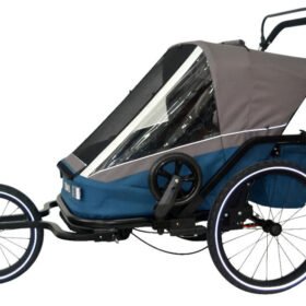 Remorque Vélo Enfant 3-en-1 avec Suspensions Réglables