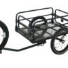 Remorque de Transport Vélo Pliable en Acier avec Amortisseurs