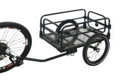 Remorque de Transport Vélo Pliable en Acier avec Amortisseurs