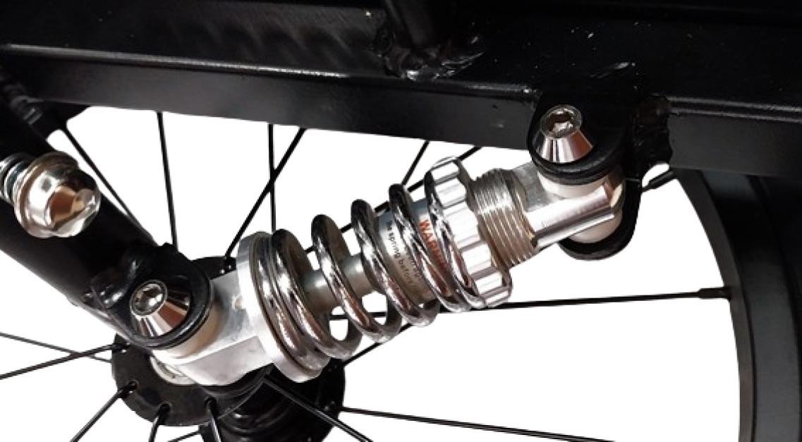 Remorque de Transport Vélo Pliable en Acier avec Amortisseurs – Image 2